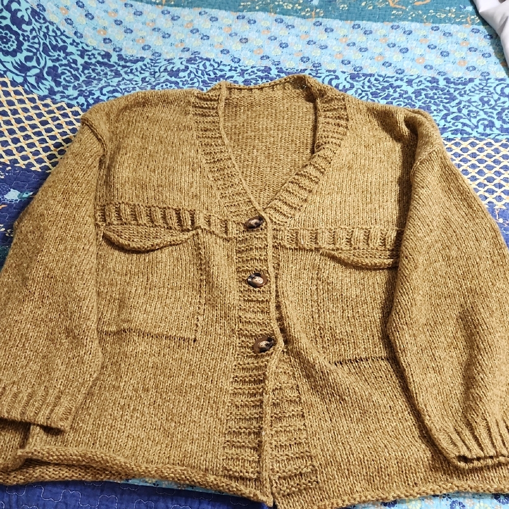 💚Women's Classic Cardigan in Warm Brown💚BOGO